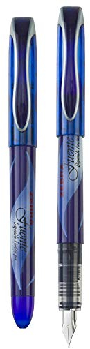 Zebra Pen Fuente Disposable Fountain Pen, 0.6mm Point, Blue Ink, 12-Pack