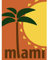 Wee Blue Coo Prints TRAVEL Tourism Miami Florida USA Palm Tree Sun FINE Art Print Poster 30x40cm Reise Vereinigte Staaten von Amerika Baum Kunstdruck