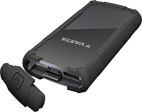 VARTA Indestructible Powerpack 2000 (USB Powerbank/staub- und wasserdichter Outdoor-Akku/tragbares Ladegerät mit LED Ladestatusanzeige/Lithium-Ionen Powerpack) compatible mit Smartphones/iPad/iPod/iPhone/Samsung/HTC/Motorola/Nokia/LG BlackBerry/GoPro/GPS/Android/Windows- Phones/Tablets/MP3 Player