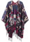 Urban GoCo Damen Poncho Stola Bohe Quaste Schal, #4 Navy Blau, Einheitsgröße