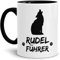 Tassendruck Wolf-Tasse Rudelführer Innen & Henkel Schwarz/Hunde-Tasse/Tasse mit Spruch/Schön/Mug/Cup/Beste Qualität - 25 Jahre Erfahrung