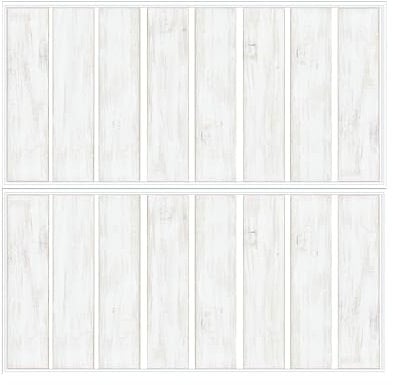 RoomMates Aufkleber mit Überfälzung, Holz, 43,8 x 92,7 cm, Weiß