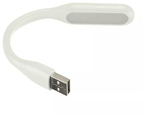 CABLEPELADO Lampe USB flexible | Mini lampe LED USB | Veilleuse portable | Silicone | Compatible avec power bank, ordinateur portable, clavier USB | 5V | Température de couleur : 5000K ~ 5500K | Blanc