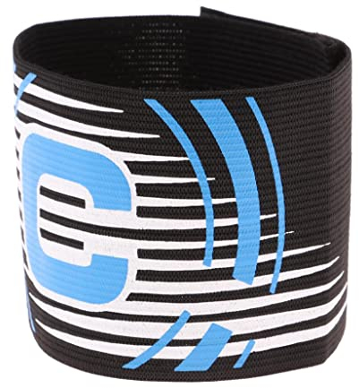 B Baosity Kapitänsbinde Armband Kapitän Fußball Binde Spielführerbinde Armbinde für Basketball, Rugby, Hockey - Schwarz