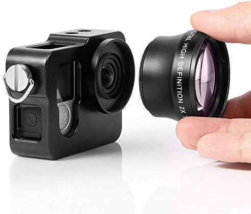 2X Telephoto Lens, Magnification HD Converter Lens for 37mm Mount Camera, Doubles Camera Zoom Default