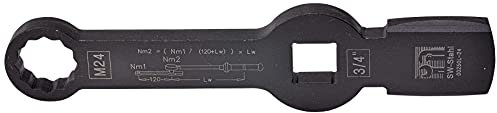 SW-Stahl 00250L-24 Schlagringschlüssel 24 mm I Schlag-Ringschlüssel Zwölfkant I Ring-Schlagschlüssel 12-Kant I brüniert