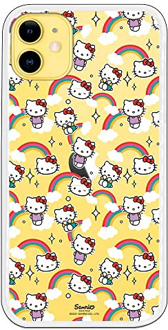 Personalaizer Original Schutzhülle kompatibel mit iPhone 11 mit einem Design von Hello Kitty Regenbogen und Posen