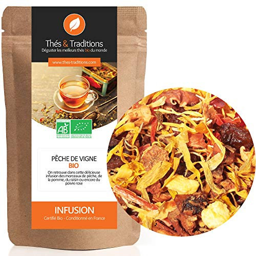 Infusion Pêche de Vigne BIO | Sachet 100g vrac | ★ Certifié Agriculture biologique ★