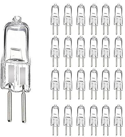 AUFWH 25pcs G5.3 220V 20W/35W/50W/70W/100W/150W/200W Halogen Light Bulbs Long Life Capsule Lamps Warm White Clear Bulbs Indoor Lighting Bulbs-G5.3-220V-20W_25PCS