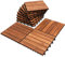 EINFEBEN Lot de 22 carreaux en bois d'acacia, 30 x 30 cm, dalles composées de 6 lattes chacune, conviennent à 2 m², pour terrasses et balcons
