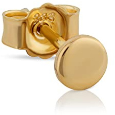 NKlaus Einzel Stern Ohrstecker klein 4mm schlicht geometrisch 333 Gelb Gold 8 Karat