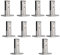 PHASFBJ 10 Stück Glasklemme Edelstahl, Bodentreppe Balkonpfosten Balustrade Geländer Glasklemmen Balkon Glaszaun Klemme, für Balkon/Gartendeck Handlauf,Silver White,200mm