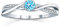 SILVEGO Damen Ring aus 925 Sterling Silber mit echtem blauem Topas Swiss und Brilliance Zirconia