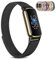Amzpas Metallarmband kompatibel mit Fitbit Luxe Armbändern für Damen und Herren, Edelstahl-Mesh-Loop-Armband Ersatzarmband für Fitbit Luxe/Luxe Special Edition Fitness-Tracker, schwarz