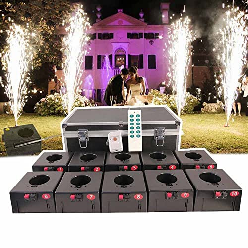 Mini Base per Fuochi D'artificio - Sistema di Sparo,Ricevitore Telecomando Senza Fili Macchina per Fuochi D'artificio Fontana Fredda per Palcoscenico Festa di Nozze,Ricevitori 4/6/8/10 Pezzi,10Cues