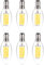 LED Candle Light Bulb B15 Vintage 6 Pack,Warm White Dimmable 2700K,Cap Light Bulb 4W(40W Equivalent),C35 Bulb for Chandeliers