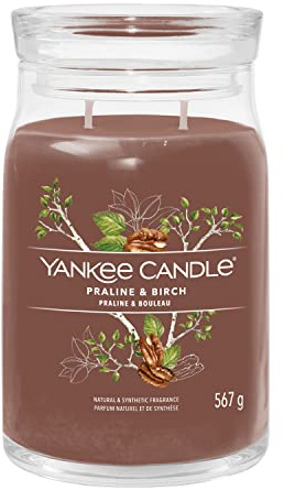 Yankee Candle Signature Scented Candle | Praline & Birch Large Jar Candle with Double Wicks | Soy Wax Blend Long Burning Candle | Perfect Gifts for Women