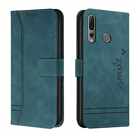 Bravoday Cover per Huawei P Smart Z / Y9 Prime 2019, Flip Custodia in Pelle PU Portafoglio Custodia per Huawei Honor 9X / Enjoy 10 Plus, con Slot per Schede, Verde
