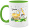Tasse Tassen 325ml - Bagger I Baggerfahrer Geschenk - 325 ml - Hellgrün - kinderbecher namensbecher baufahrzeug name kaffeetassen kindergartentasse baggertasse fahrzeug baustelle kaffeetasse