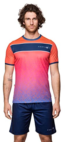 Footex Completo Padel Uomo T-Shirt e Pantaloncino con Tasche in Tessuto Traspirante Leggero Made in Italy (XL, Ponza)
