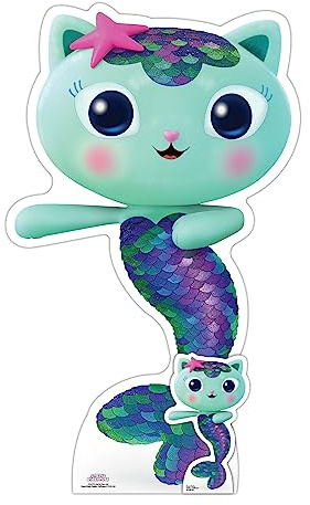 Star Cutouts SC4275 MerCat from Gabby’s Dollhouse – Mini Cardboard Cutout | Perfect Party Decoration, Birthday Gift & Collectible
