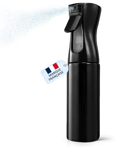 AVIDA · ZEN Brumisateur d’Eau Rechargeable – Vaporisateur Cheveux - Brumisateur Rechargeable 300 ml - Brumisateur Visage - Vaporisateur rechargeable (Noir 300ml)