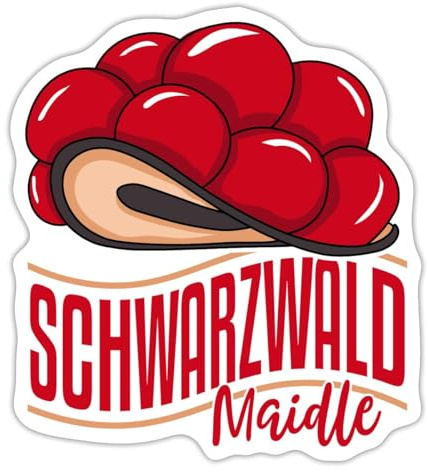 Schwarzwald Maidle Bollenhut Schwarzwald Geschenk Frauen Sticker Aufkleber