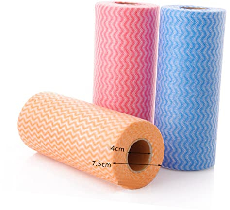 Healeved 50 Pcs Paño De Cocina Sueco Toallitas Suecas Tela No Tejida Toallas No Tejidas Toallas De Papel Suecas Papel Reutilizable Bayeta Escurreplatos Desechable Paño De Limpieza