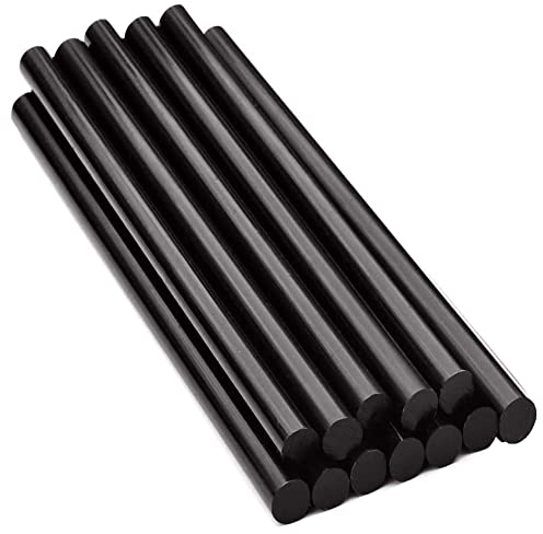 Tokiudeeir 15Pcs Hot Glue Sticks, 270 X11mm Black Hot Melt Glue Sticks for Car Body Dent Repair Remover Crafts DIY Projects