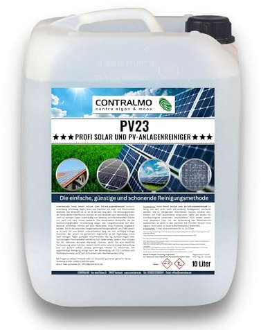 CONTRALMO PV23 Profi Solar und PV- Anlagenreiniger | Photovoltaikanlagen Reiniger | Reinigung Solarpanel | kostengünstige Alternative | ohne Nacharbeiten | ideal für Selbermacher |