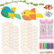 IWTBNOA 3D Vögel aus Holz, 16 STK Holzbastelsets für Kinder, Ostern Basteln, Deko für Garten Balkon Frühling, Ideale Geschenke für Jungen und Mädchen