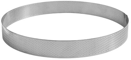 Gobel 865726 Tortenring, perforiert, Edelstahl 18/29, silberfarben