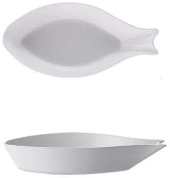 ZINXY Dipping Snack Bowl 5Pcs Plastic Sauce Dish Sushi Dipping Bowl Vinegar Spice Seasoning Dishes Mini Appetizer Plates Fish Shape Kitchenware Seasoning Bowl (Color : B-5pcs)