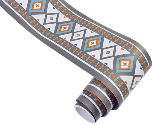 KMDZDZGS Self-Adhesive Wallpaper baseboards, PVC Wallpaper Borders, Waterproof Waistline Decorative Sticker, Baseboard Decorative Wallpaper for Kitchen Living Room Bathroom,12CM X 10M (C)
