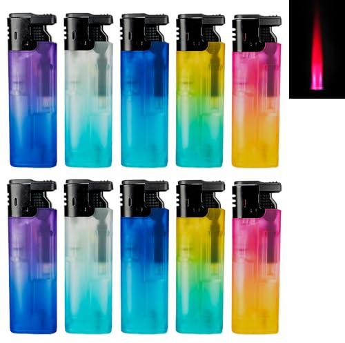 Turbo Sturmfeuerzeug Color Gradient RS Rubber Soft Touch Semitransparent Rote Flamme Gas Feuerzeug Jet Flame Turbofeuerzeug (10)