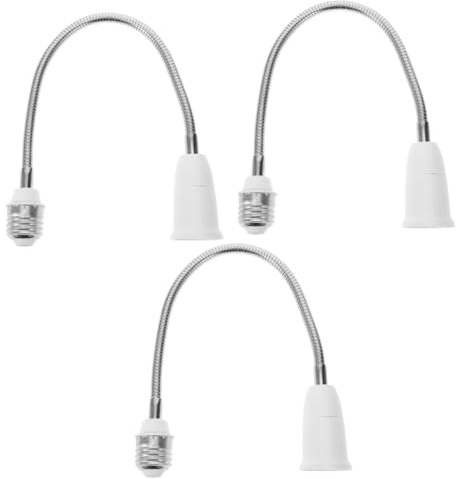 Angoily 3stücke Lampenfassung Verlängerung Mit Flexiblem Schlauch Universeller Adapter Für -beleuchtung Für Innen Und Außenanwendungen Passend Lampen