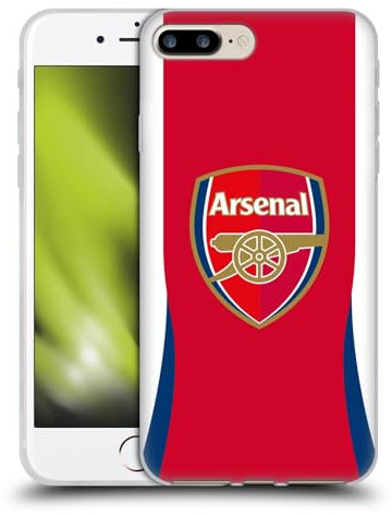 Head Case Designs Officially Licensed Arsenal FC Home 2024/25 Kit Gel Case [Military Grade Protection] Compatible With Apple iPhone 7 Plus/iPhone 8 Plus