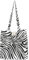 Prien Wasserdicht Tasche Für Damen, Strandtasche Canvas Tote Bag, Schultertasche Groß Für Shopper, Umhängetasche Baumwoll Stoff, Handtasche Für Gross (Zebra)