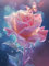 OdiuK DIY Diamond Painting Set für Erwachsene, 5D Kristall Diamant Painting Bilder, Rosa Rosen Arts Full Diamant Kunst Cross Malerei Stickerei für Home Wall Decor Geschenk 30x40cm