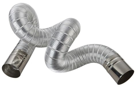 Milisten Flexibler Grillkaminrohr -dunstabzugshauben-entlüftungsschlauch Kaminzüge Herdschlauch Abgasrohr Metallofen Heizung Ofen Auspuffrohr