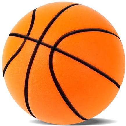 Lamvpiny Silent Basketball, Basketball, leise, leise, Dribble innen, Ball aus Schaumstoff mit hoher Dichte, unbeschichtet, Schaumstoffball für das Training in Schaumstoffräumen (Orange)