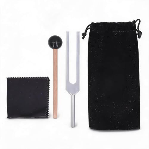 528 Hz Stimmgabel, Musikalische Stimmgabel, mit Silikonhammer und Reinigungstuch, Stimmgabel Set, Zur Stressreduzierung Beim Yoga