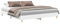 vidaXL Bettgestell ohne Matratze Weiß 200x200 cm Holzwerkstoff, Bettrahmen, Bett, Palettenbett, Schlafzimmermöbel, Doppelbett, Plattenbett