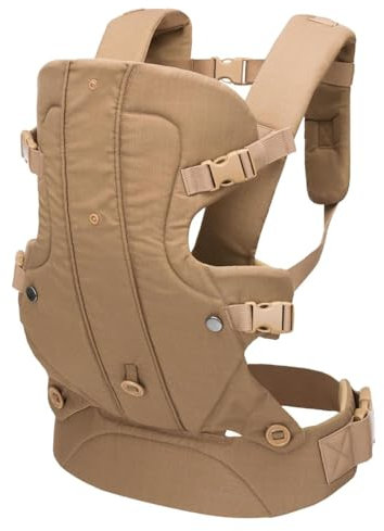 Fillikid - Ergonomische Babytrage/Kindertrage 4in1 - Bauchtrage, Rückentrage, variable Blickrichtung/mitwachsend, verstellbar - für Babys & Kleinkinder (3,5-15 kg) (Beige)