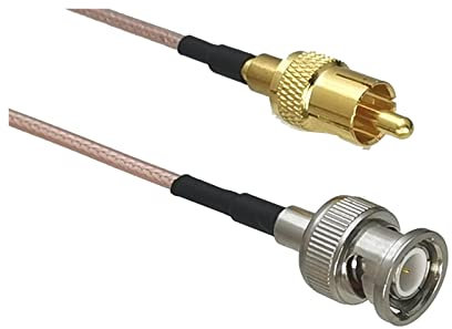 QSBVSO 1 connettore RG316 BNC. testa maschio a connettore testa maschio RCA TV dritto RF. cavo a spirale jumper da 4 pollici ~ 10 m(6M)