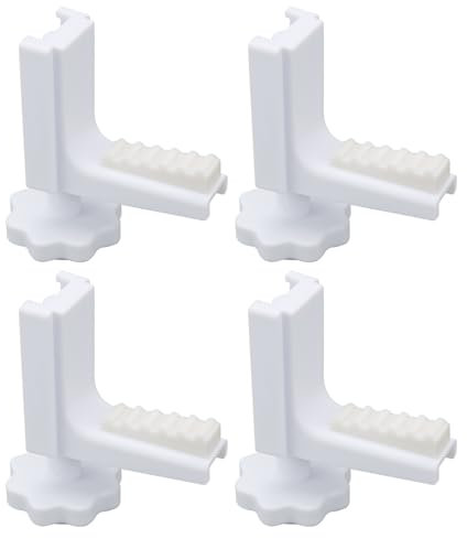 SING F LTD 2 Pairs Raised Toilet Seat Brackets Replacement Mounting Brackets Plastic Toilet Seat Raised Kit Accessories for Elderly Adults White