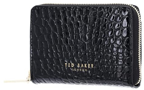 Ted Baker Geldbörse Varlee Croc Effect Small Zip Around Wallet Black schwarz