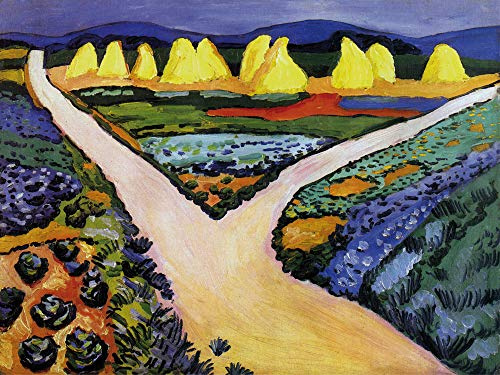 1art1 August Macke Poster Gemüsefelder, 1911 Kunstdruck Bild 80x60 cm