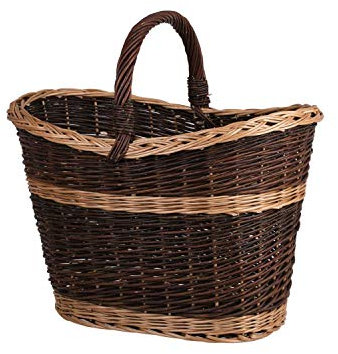 e-wicker24 Alles aus Weide Cesta Portalegna da Interno in Vimini Porta Legna da Interni Fatto a Mano Cesta in Vimini per Legno Cestino per tronchi Ceste per Legna da Interno