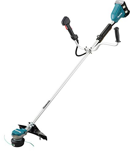 Makita DUR368APT2 Twin 18V (36V) Li-ion LXT Brushless Brush Cutter Complete with 2 x 5.0 Ah Batteries and Twin Port Charger